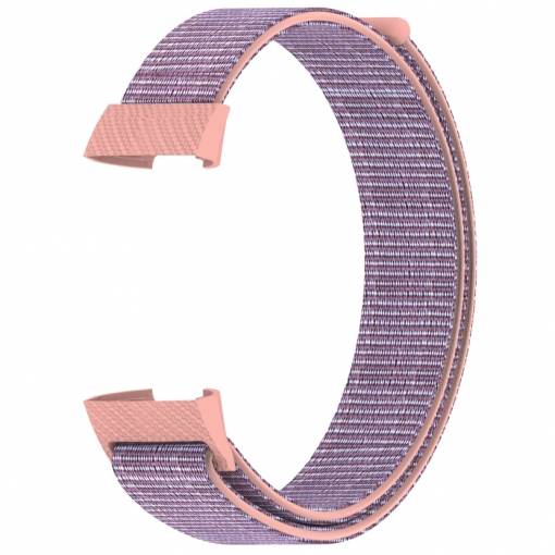 Foto - eses Nylonový řemínek pro Fitbit Charge 3 - Fialovo růžový