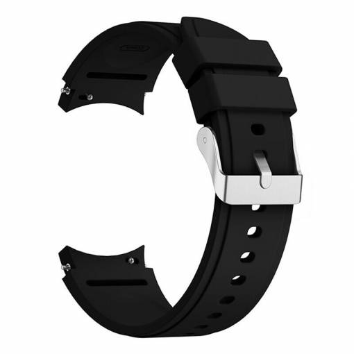 Foto - eses Silikonový řemínek pro Samsung Galaxy Watch 4, 5, 6 - Černý, 20 mm