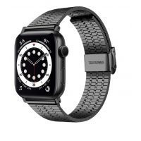 eses Kovový řemínek pro Apple Watch s trojitým proužkem - Černý 38mm, 40mm, 41mm