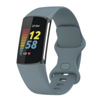 eses Silikonový řemínek pro Fitbit Charge 5 a 6 - Velikost L, modro šedý