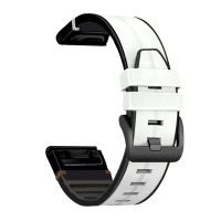 eses Sportovní kožený řemínek pro Garmin - Bílý, QuickFit 22 mm