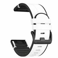 eses Sportovní kožený řemínek pro Garmin - Světle šedý, QuickFit 26 mm