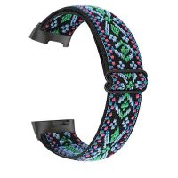 eses Elastický řemínek pro Fitbit Charge 5 - Vzorovaný, zeleno modrý