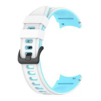 eses Silikonový řemínek pro Samsung Galaxy Watch 4, 5, 6, 7 - Bílo modrý, 20 mm