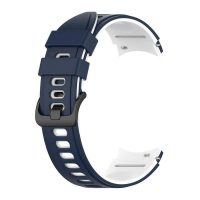 eses Silikonový řemínek pro Samsung Galaxy Watch 4, 5, 6 - Modro bílý, 20 mm