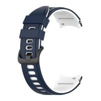 eses Silikonový řemínek pro Samsung Galaxy Watch 4, 5, 6, 7 - Modro bílý, 20 mm
