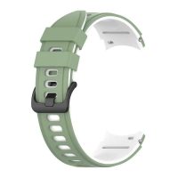 eses Silikonový řemínek pro Samsung Galaxy Watch 4, 5, 6 - Zeleno bílý, 20 mm