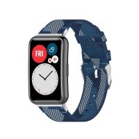 eses Nylonový řemínek pro Huawei Watch Fit a Huawei Watch Fit New - Vzorovaný modrý