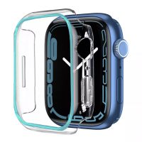 Ochranný rámeček pro Apple Watch - Svítící, modrý, 40 mm