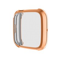 Silikonový kryt pro Fitbit Versa 4 - Růžově zlatý