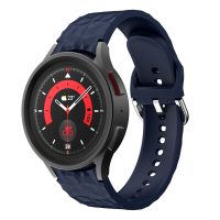 eses Silikonový řemínek strukturovaný pro Samsung Galaxy Watch 4, 5, 6, 7 - Tmavě modrý, 20 mm