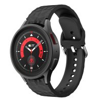 eses Silikonový řemínek strukturovaný pro Samsung Galaxy Watch 4, 5, 6, 7 - Černý, 20 mm