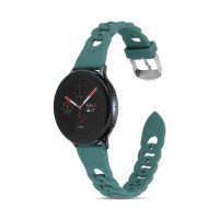 eses Silikonový řemínek splétaný pro Samsung Galaxy Watch 4 a Watch 5 - Zelený, 20 mm