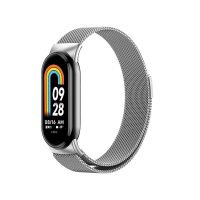 eses Milánský tah pro Xiaomi Mi Band 8 a 9 - Stříbrný
