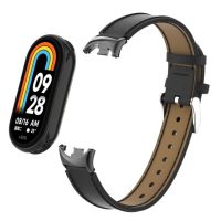 eses Kožený řemínek pro Xiaomi Mi Band 8 - Černý