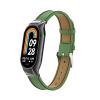 eses Kožený řemínek pro Xiaomi Mi Band 8 a 9 - Zelený
