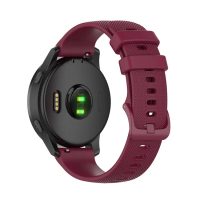 eses Silikonový rychloupínací řemínek pro Garmin - Vínový, 20 mm