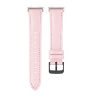 eses Kožený řemínek pro Huawei Band 8, 9 a 10 - Růžový