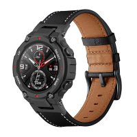 eses Kožený řemínek pro Amazfit T-Rex - Černý