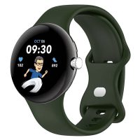 eses Silikonový řemínek pro Google Pixel Watch 1, 2 - Tmavě zelený, velikost L