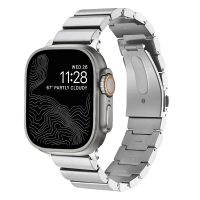 eses Titanový článkovitý řemínek pro Apple Watch - Stříbrný lesklý 42mm, 44mm, 45mm, 49mm