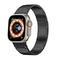 eses Titanový segmentový řemínek pro Apple Watch - Černý 42mm, 44mm, 45mm, 49mm