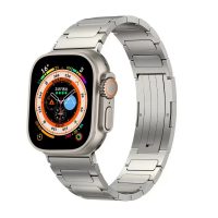 eses Titanový segmentový řemínek pro Apple Watch - Stříbrný matný 42mm, 44mm, 45mm, 49mm