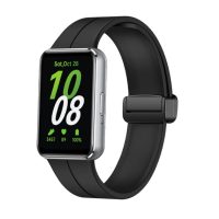 eses Silikonový řemínek s magnetickou přezkou pro Samsung Galaxy Fit 3 - Černý