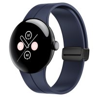 eses Silikonový řemínek s magnetickou sponou pro Google Pixel Watch 1, 2 - Modrý