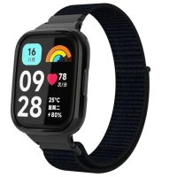 eses Nylonový řemínek na suchý zip pro Xiaomi Redmi Watch 3 Active - Černý