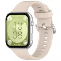 eses Silikonový řemínek pro Huawei watch fit 3 - Béžový