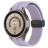 eses Silikonový řemínek s magnetickou přezkou pro Samsung Galaxy Watch 4, 5, 6, 7 - Fialový