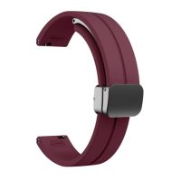 eses Silikonový řemínek s magnetickou přezkou pro Garmin Lily 2 a Garmin Lily 2 Active - Vínový, 14 mm