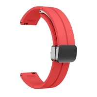 eses Silikonový řemínek s magnetickou přezkou pro Garmin Lily 2 a Garmin Lily 2 Active - Červený, 14 mm