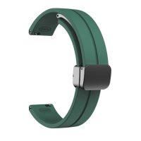 eses Silikonový řemínek s magnetickou přezkou pro Garmin Lily 2 a Garmin Lily 2 Active - Tmavě zelený, 14 mm