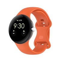 eses Silikonový řemínek pro Google Pixel Watch 3, 45 mm, velikost L- Oranžový