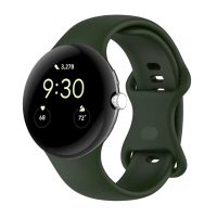 eses Silikonový řemínek pro Google Pixel Watch 3, 45 mm, velikost L- Tmavě zelený