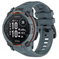 eses Silikonový řemínek pro Garmin instinct 3 - Šedo modrý, 26 mm