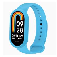 eses Silikonový řemínek a rámeček pro Xiaomi Smart Band 8 a 9 - Světle modrý