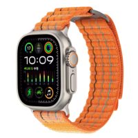 eses Nylonový strukturovaný řemínek pro Apple Watch - Oranžový 42 mm, 44 mm, 45 mm, 49 mm