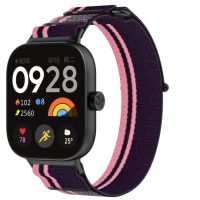 eses Nylonový řemínek pro Xiaomi Redmi Watch 4 a 5, Smart Band 8 Pro a 9 Pro - Růžovo fialový