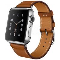 eses Kožený řemínek 38mm, 40mm, 41mm pro Apple Watch - S gravírováním "K výročí", hnědý