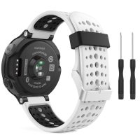eses Silikonový řemínek pro Garmin dírkovaný - Bílo černý, 15 mm