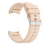 eses Silikonový řemínek pro Samsung Galaxy Watch 4, 5, 6, 7 - Béžový, 20 mm