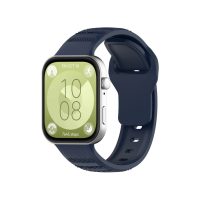 eses Silikonový vzorovaný řemínek pro Huawei Watch Fit 3, 4 a 4 Pro - Modrý