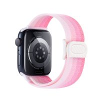 eses Nylonový elastický řemínek pro Apple Watch - Růžové spektrum 42mm, 44mm, 45mm, 49mm