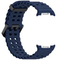 eses Silikonový dírkovaný řemínek pro Samsung Galaxy Watch 8 - Tmavě modrý