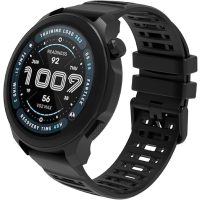 eses Silikonový perforovaný řemínek - Černý, 20 mm