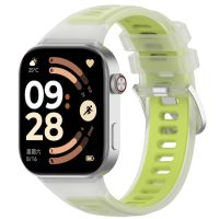 eses Silikonový řemínek pro Xiaomi Redmi Watch 4, 5, 6 a Smart Band 8 Pro, 9 Pro a 10 Pro - Zelený, transparentní