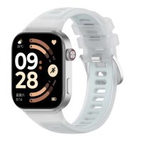 eses Silikonový řemínek pro Xiaomi Redmi Watch 4, 5, 6 a Smart Band 8 Pro, 9 Pro a 10 Pro - Světle modrý, transparentní